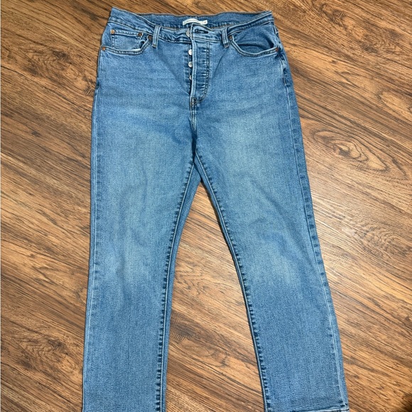 Levi's wedgie straight Blue Denim Jeans size 31 - Picture 2 of 5